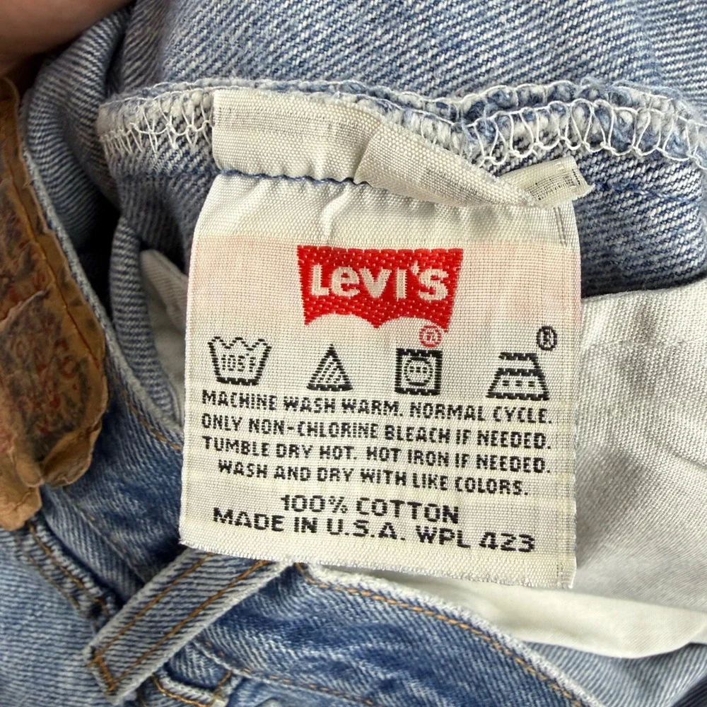 Vintage USA Levis 501 Jeans Men's 36x30 (Fits 34x30) Blue Paint Splatter Faded